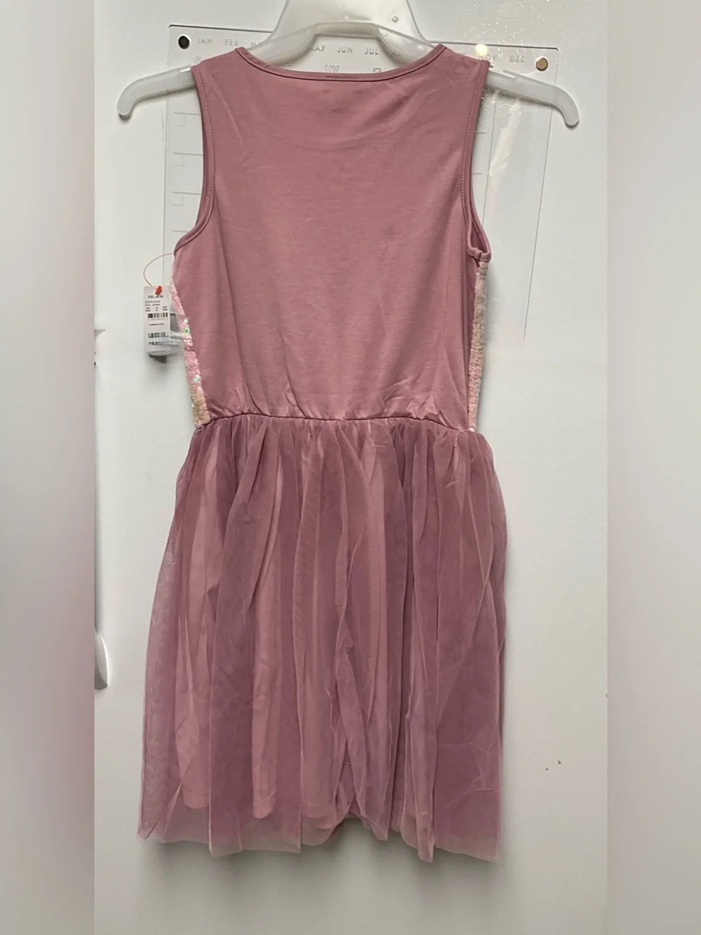 Girls' Pink Sequin Unicorn Tulle Dress